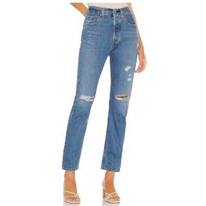 Levi's Blue Straight Leg Jeans for Women